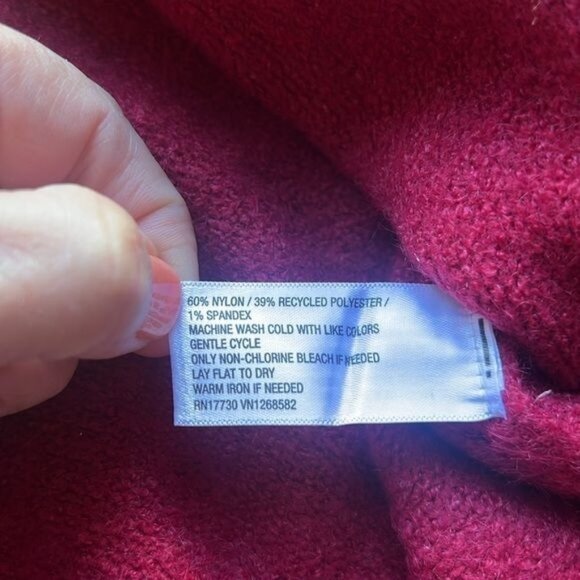 Ava & Viv Womens Plus V-Neck Sweater 2X Magenta Relaxed Fit Chic Style - Picture 6 of 8